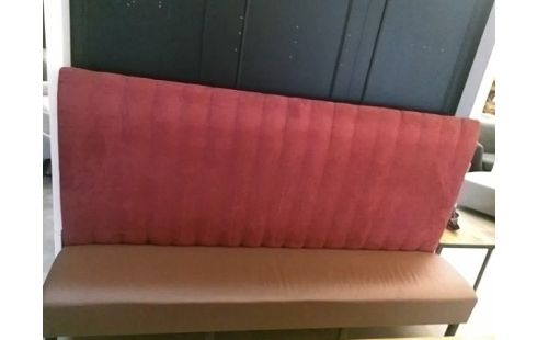 BANQUETTE VELOURS BORDEAUX 4 PLACES