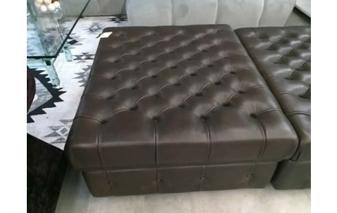 POUF ST CHESTERFIELD EN CUIR