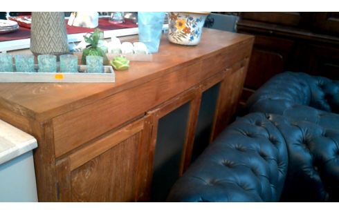 APARADOR BAJO TECA 4 PUERTAS 2 CAJONES