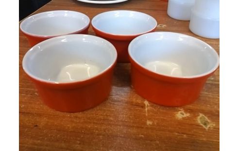 LOT DE 4 RAMEQUINS ROUGES