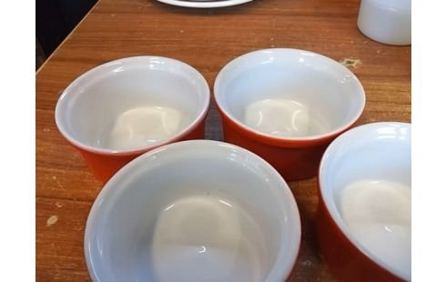 LOT DE 4 RAMEQUINS ROUGES