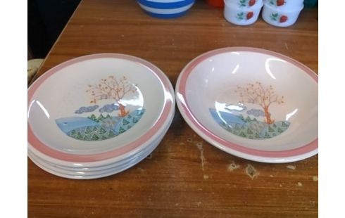 LOT DE 5 ASSIETTES TRE C ITALY