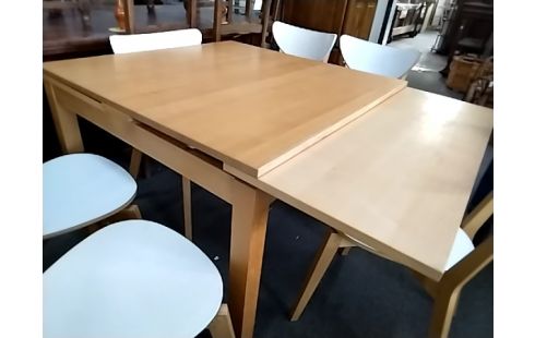 TABLE PIN 2 RALLONGES INTÉGRÉES