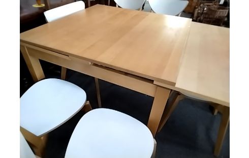 TABLE PIN 2 RALLONGES INTÉGRÉES