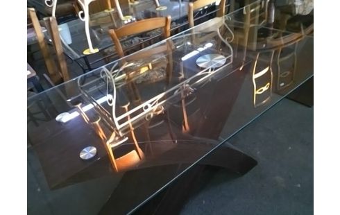 TABLE PLATEAU VERRE QUELQUES RAYURES