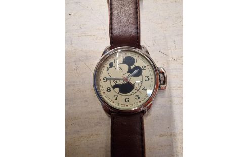 MONTRE Disney bracelet cuir brun