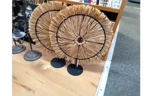 DECORATION NOIR + PAILLE RONDE