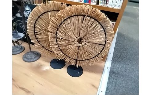 DECORATION NOIR + PAILLE RONDE