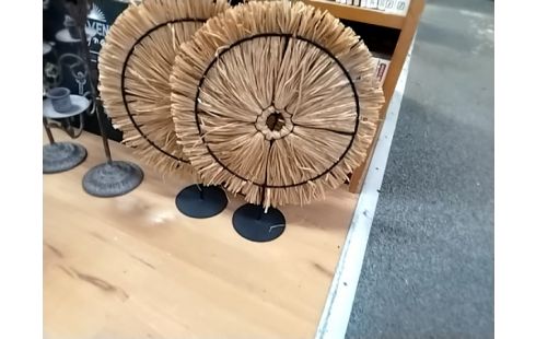 DECORATION NOIR + PAILLE RONDE