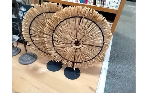 DECORATION NOIR + PAILLE RONDE