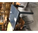 TABLE VERRE GRIS ALLONGE