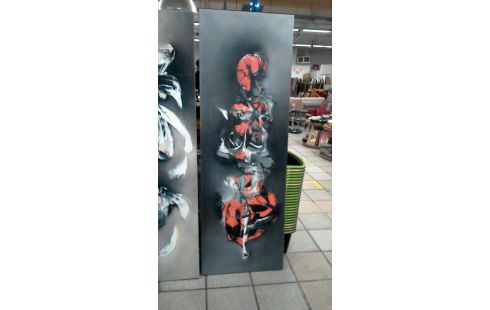 HUILE SUR TOILE  ALAIN  FARET  L' UN