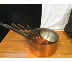 LOT DE CASSEROLES EN CUIVRE