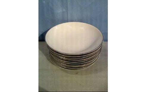 TELLERSET 10TLG. <HUTSCHENREUTH.> SILBERRAND