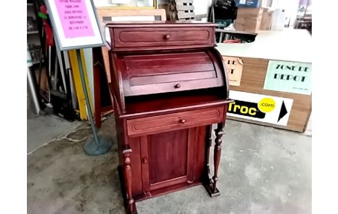 BUREAU CYLINDRE PM BOIS EXOTIQUE