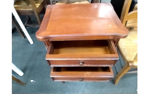 CHEVET 2 tiroirs merisier