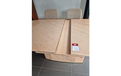 TABLE DE SALLE A MANGER MARBRE ROSE AVEC ALLONGE