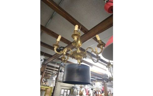 LUSTRE 5 BRANCHES BRONZE STYLE LOUIS XVI