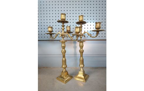 CHANDELIER BRONZE LA PAIRE