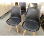 4 CHAISES moderne noires 4 CHAISES MODERNE NOIRES