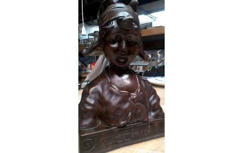 BUSTE BRONZE COULEUR PLATRE