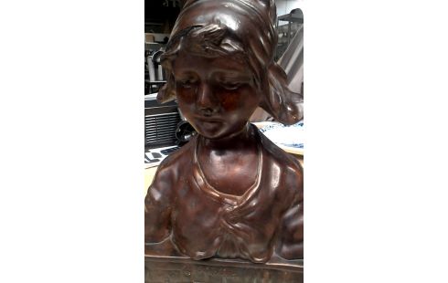 BUSTE BRONZE COULEUR PLATRE