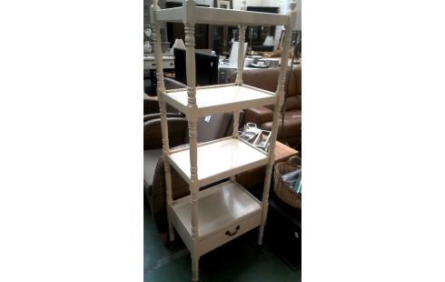 MEUBLE D'APPOINT, , ETAGERE ECRU A ROULETTE 1 TIROIR