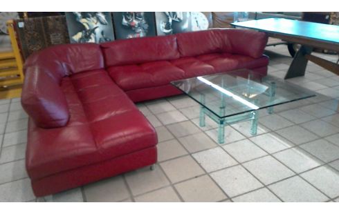 SOFA ECK- LEDER ROCHE ET BOBOIS