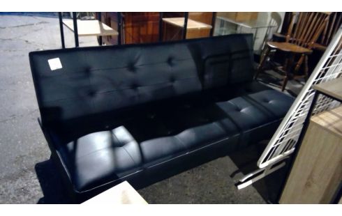 CANAPE CLIC CLAC SIMILI NOIR