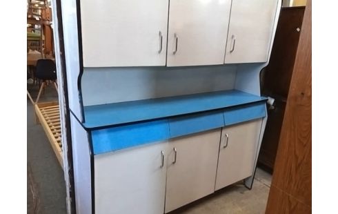 BUFFET 2 CORPS FORMICA BLEU ANNEE 70-80