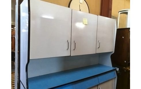 BUFFET 2 CORPS FORMICA BLEU ANNEE 70-80