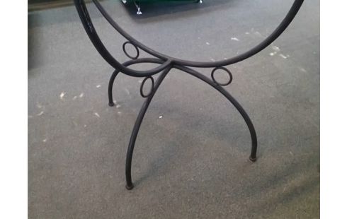 CONSOLE FER PLATEAU VERRE