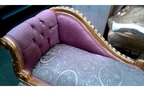 BANK CLEOPATRA GOUD KLEUR STOF ZALMKLEURIG