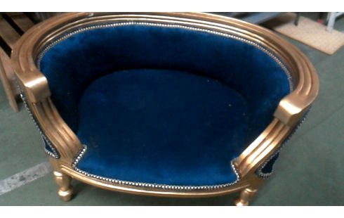 MAND BLAUW HUISDIER HOND KAT BAROK VERGULD