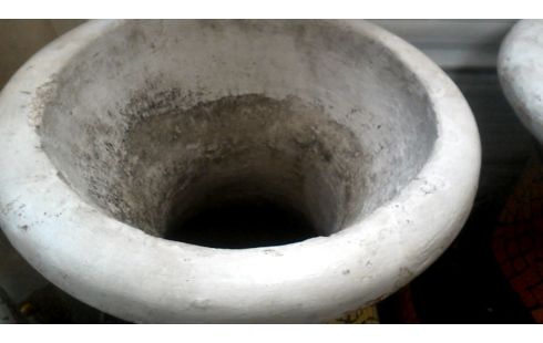 BLOEMPOT BLAUW GEEL MOZAIEK GROOT MODEL