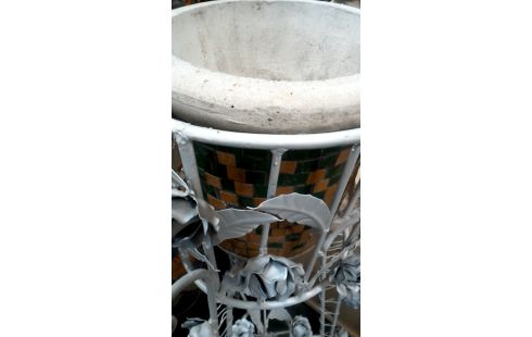 BLOEMPOT MOZAIEK GROEN