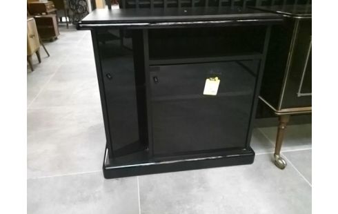 MEUBLE TV NOIR 2 PORTES