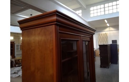 VITRINE BIBLIOTHEQUE MERISIER