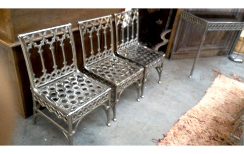 SALON DE JARDIN BAROQUE MOULE ALUMINIUM