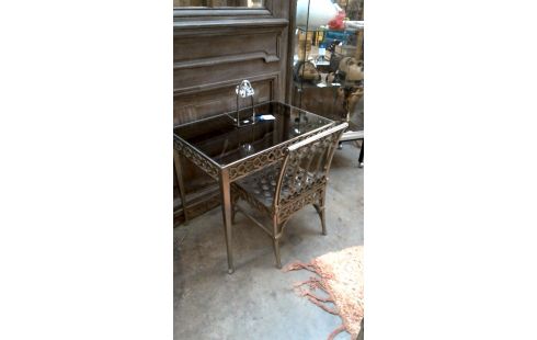 SALON DE JARDIN BAROQUE MOULE ALUMINIUM