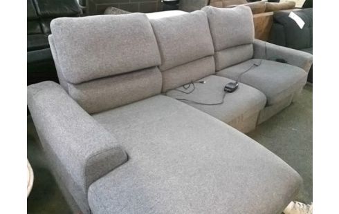 CANAPE D'ANGLE POLTRONESOFA TISSU GRIS (QLQS TACHES)