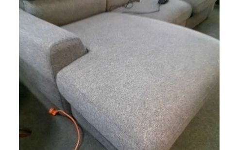 CANAPE D'ANGLE POLTRONESOFA TISSU GRIS (QLQS TACHES)