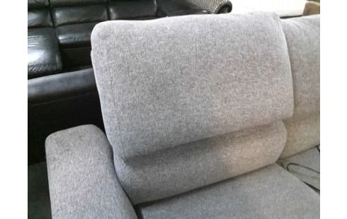 CANAPE D'ANGLE POLTRONESOFA TISSU GRIS (QLQS TACHES)