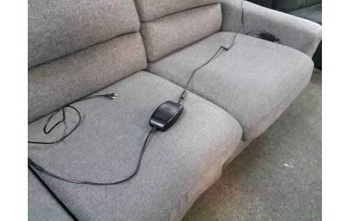 CANAPE D'ANGLE POLTRONESOFA TISSU GRIS (QLQS TACHES)