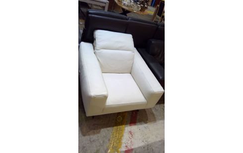 SESSEL 1 LEDER WEISS DESIGN