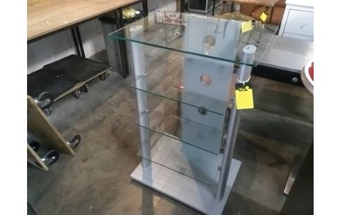 MEUBLE HIFI VERRE METAL