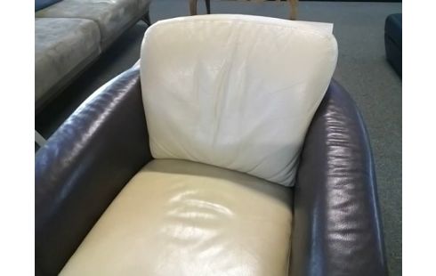 FAUTEUIL CABRIOLET BEIGE ET MARRON