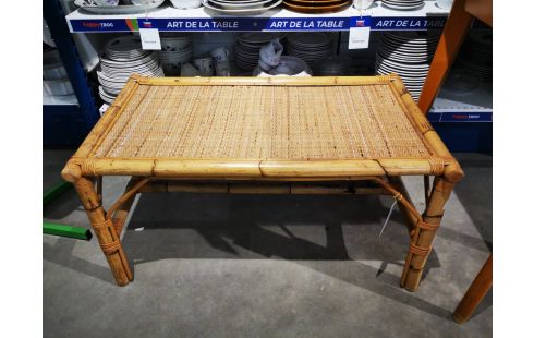 TABLE BASSE BAMBOU RECTANGULAIRE VINTAGE