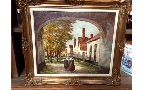 HUILE SUR TOILE BEGUINAGE