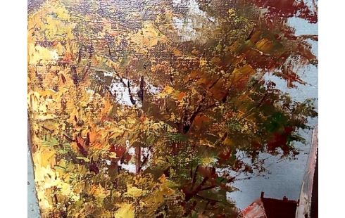 HUILE SUR TOILE BEGUINAGE